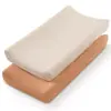 Funda de Colchón para Cuna de Muselina para Bebé Algodón Puro Suave Transpirable Cuna Ovalada Colchón Rectangular