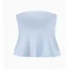 Ropa Europea y Americana Transfronteriza para Mujer Estilo Popular de Celebridad de Internet INS Estilo Europeo Top Bandeau de Color Puro con Dobladillo de Falda Corta