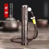 Isqueiro eletrônico de cigarro com design de personalidade ébano dobrável rotativo em arco carregamento USB interruptor de segurança