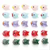 18*15 Cuentas de Vidrio de Peces Rayados Accesorios para Joyería Hecha a Mano DIY Cuentas Sueltas Wholesale Collar Cadena para Teléfono Móvil Accesorios para el Cabello Colgante para Coche