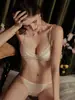 Original Original Francês Sem Costura Lingerie Feminina Push-Up Seios Pequenos Verão Fino Sutiã 2024 Novo Conjunto de Lingerie