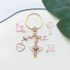 1 Gota rosa aceite DIY accesorios de joyería hechos a mano aleación colgante pequeño aretes aretes colgante de collar material
