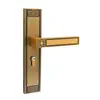 Fechaduras de porta retrô estilo chinês para quarto e escritório, maçanetas de porta universais estilo chinês novo para cozinha e banheiro em bronze amarelo