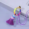 Hebilla de Anillo Graduada Estilo Tíbet Anillo Corto Grueso con Borla Gancho para Anillo Accesorios de Colgante de Borla Conector de Anillo para Joyería Hecha a Mano DIY