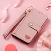 Adecuado para Funda de Teléfono iPhone 18 Pro Max, Cobertura Total Patrón de Lichi, Ranura para Tarjeta con Cremallera 16 Pro, Funda Protectora Apple 17
