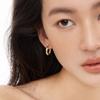 Prata Esterlina S925 Design Dongdaemun Coreia do Sul Diamante Anel de Alto Nível Brincos Anel Brincos Simples de Luxo Leve Femininos