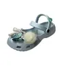Sapatos Perfurados Estilo Ballet para Mulheres, Estilo Suave de Verão com Strass e Pérolas, Sandálias Fechadas com Solado Macio para Uso Externo, Calçados de Praia Antiderrapantes