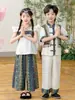 Disfraces Hanfu para Niños y Niñas, Atuendos de Danza Étnica Minoritaria, Atuendos Coordinados para Hermanos, Disfraces Exóticos Estilo Étnico Dai para Actuaciones de Jardín de Infancia, Modernos