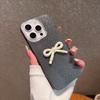 Funda para Teléfono Apple con Lazo Brillante para iPhone16/15PRO Color Sólido Resistente a Caídas iPhone14/13PRO