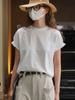 Verano Nuevo Estilo Coreano Simple y Moderno Camiseta Básica de Manga Corta Silueta Holgada Top Casual Ajustado para Mujer