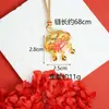 Nuevo Estilo Chino Colgante Antiguo de Arena Dorada Loto con Goteo de Aceite Carpa Borla Candado de Seguridad Collar Diseño Estilo Étnico Joyería