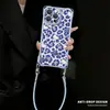 Funda de teléfono de gato con estampado de leopardo adecuada para Apple 17 Pro Max, iPhone 15 con cordón en las cuatro esquinas, 16 silicona, 14 cubierta protectora