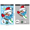 Adesivo de vidro de boneco de gengibre de Papai Noel, decoração de Natal, boneco de neve, alce, adesivo de janela, floco de neve de Natal, adesivo estático