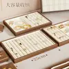 Caja para Pulseras Caja de Almacenamiento Caja de Joyería Cuentas para Rezar Bandeja de Exhibición con Cuentas Almacenamiento de Adornos de Cristal Antiguo Bandeja para Pulseras de Jade