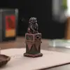 Estufa de Aromaterapia de León Cerámico Estufa de Incienso de Madera de Ágar para el Hogar Interior Quemador de Incienso para Ceremonia de Té de Incienso Adornos Zen Antiguos Creativos