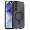 Adecuado para Samsung S26Fe Funda Magnética para Teléfono S25 Modelo Nuevo Tm Tacto de Piel Negra Translúcida A18 Cubierta Completa Anti-Caídas A08 Funda Protectora