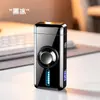 TH682 Fidget Spinner Isqueiro Inflável Indução Criativa Luz de Sete Cores Personalidade À Prova de Vento Presente Legal para Namorado