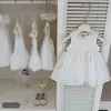 ¡Ballet a la luz de la luna! Vestido de Verano para Niña Estilo Coreano con Falda de Tul de Elegante Textura Perlada Estilo Coreano