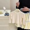 Traje de Primavera para Niñas 2025 Nuevo Estilo Vestido con Tirantes Niña Pequeña Dulce Falda Esponjosa de Capullos Conjunto de Dos Piezas