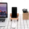 Soporte de Escritorio para Teléfono de Madera Tipo Banco de Jardín Soporte para Teléfono Móvil y Tableta para Oficina Dormitorio Sala de Estar