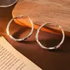 Brincos de Argola Grandes Minimalistas com um Toque de Luxo, Brincos de Nicho de Luxo Leve, Brincos de Argola Simples Estilo Ins para Mulheres, Brincos Exagerados e Ousados