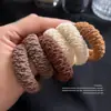 Elástico de Cabelo Tipo Barril Atualizado com Alta Elasticidade, Alargado e Espessado, Simples e Quente de Veludo para Toalha de Inverno, Corda de Cabelo Versátil, Fashion e Versátil