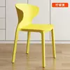 Cadeira de jantar moderna minimalista, cadeira de casa nórdica, popular cadeira chifre, cadeira de plástico para lazer, cadeira grossa para adulto com encosto