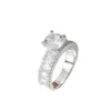 Europa y Estados Unidos anillo caliente transfronterizo Amazon popular moda lujo lujo anillo de diamante anillo de propuesta de pareja anillo de temperamento moda