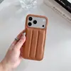 Funda de teléfono iPhone 17 estilo oscuro de lujo con patrón de lichi y airbag, media cubierta 17 Pro, funda de teléfono dura de enfriamiento 16 Pro Max