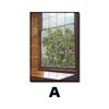 Pintura Decorativa de Paisaje de Ventana Estilo Francés Sala de Estar Entrada Restaurante Pintura Colgante de Ventana Imitación Hotel B&B Pintura de Piso a Techo de Bosque