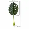 Planta Verde Nórdica Folha Artificial de Costela de Adão Flor Artificial Planta em Vaso Decorativa Planta Falsa de Bonsai Ornamento para Mesa de Sala de Estar e Escritório