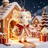 2027 Ano do Carneiro Acrílico Pingente de Carro Fofo Cordeiro do Zodíaco Ornamento Pendurado no Interior do Carro Pingente de Decoração para Festival de Natal