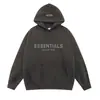 Moletom com Capuz de Veludo Estampado com Letras Estéreo Essentials Névoa Jaqueta Street Hip-Hop Juvenil Masculina e Feminina