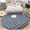 Alfombra Peluda Cuadrada Estilo Crema de Piel Sintética de Conejo Felpa Alfombrilla de Suelo de Terciopelo Burbuja Alfombra de Mesita de Noche para Dormitorio Alfombra para Sala de Estar Manta para el Hogar