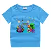 2023 nueva ropa infantil, camiseta de manga corta de verano para niños, camisa de algodón para niños y niñas, camiseta de media manga para bebés, top para niños
