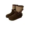 Botas vaqueras retro estilo western para mujer, otoño invierno 2026, tacón grueso, caña media, hebilla de cuero, botas de jinete, botas cortas para motocicleta