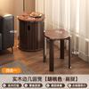Taburete Redondo Creativo de Alta Calidad Simple Moderno con Ruedas Apilable de Madera Maciza Asiento de Repuesto para Invitados Silla de Comedor Banco Bajo