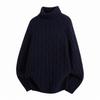 Moda Inverno Transfronteiriça Estilo Coreano Nova Moda Jovem Suéter de Gola Alta Malha Solta Casual Manga Longa Tendência de Malharia Masculina
