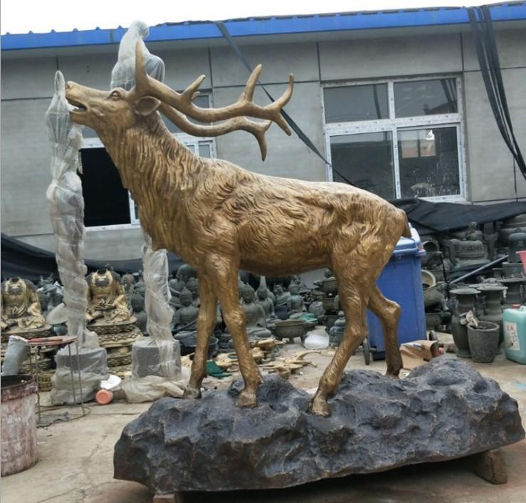 铜鹿雕塑