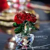 Artesanías de Cristal Adornos Cristal de Simulación Rosa Decoraciones para el Hogar Regalo de San Valentín de Alta Gama Suministro de Comercio Exterior