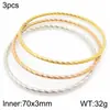 Joias de Aço Inoxidável Pulseira Empilhável Torcida Moderna Padrão Torcido de Aço Titânio Moda Acessório de Pulseira Diâmetro Interno 68*3mm