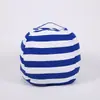 Bolsa de Viaje con Cremallera de Gran Capacidad para Guardar Colchas Bolsa para Guardar Juguetes de Peluche Infantiles Puf Rayado Infantil Sofá