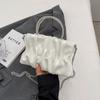 Bolsas Plissadas de Design Nichado Populares Deste Ano 2023 Novas Bolsas Femininas Versátil Bolsa Transversal de Corrente Bolsa Quadrada Pequena de Mão