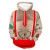 Sudadera Divertida Navideña Impresa en 3D Moda Masculina Nueva Sudadera Sudadera Cosplay de Papá Noel