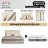 Cama Puff Nuvem Cama Minimalista Italiana de Couro Quarto Principal Madeira Maciça Bolsa Macia Cama de Casamento Cama de Casal com Armazenamento em Couro de Vaca