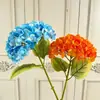 Flor de hortensia artificial individual para decoración floral de bodas, flores artificiales para decoración suave de sala de estar en casa estilo europeo, hortensia para paisajismo de proyectos