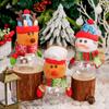 Suministros decorativos navideños, tarro de dulces transparente para Nochebuena, caja de regalo para ancianos, muñeco de nieve y ciervo para novias y niños.