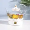 Entrada Creativa Traje de Lujo para el Té de la Tarde Juego de Té Tetera de Alto Valor Taza de Té Tetera de Cerámica con Flores Set de Agua para Hospitalidad Doméstica