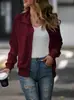 Amazon Estación Independiente Casual para Mujer Otoño e Invierno Abrigo Nuevo Color Sólido Manga Larga Suelto Cierre Cremallera Combinable Abrigo de Punto