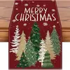 Navidad Santa Claus Americano Muñeco de Nieve Camino de Mesa Mantel de Lino Estampado Camino de Mesa Decoración Navideña Tela para Camino de Mesa Bandera de Mesa de Café